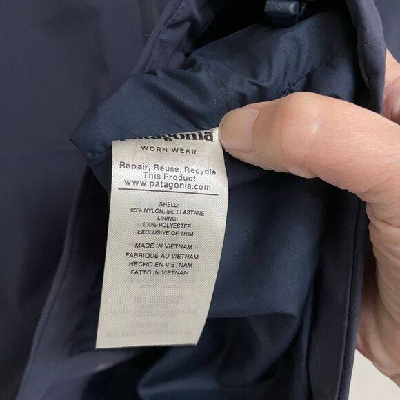 Patagonia H2no Quandary Full Zip Hooded Jacket Women’s L28050 Nylon Navy - Picture 9 of 12